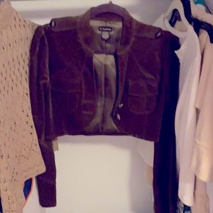 Cropped military style outerwear jacket